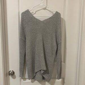 Mossimo Supply Co. Light Gray V-Neck Sweater